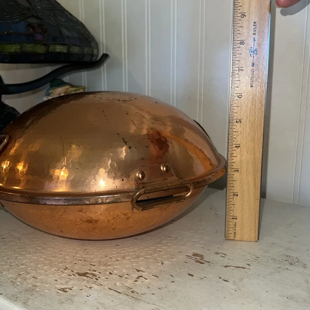 Vintage hammered copper Cataplana